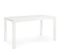 Yellow shop - HILL Tavolo da giardino rettangolare allungabile per esteno in alluminio L140/210xP90xH75 cm Bianco o Coffee (Bianco)
