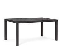 Yellow shop - Tavolo da giardino rettangolare allungabile per esterno in alluminio L160/240xP90xH75 cm HILDE Bianco, Antracite o Coffee (Antracite)