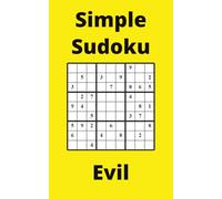 Yellow Simple Sudoku Book, 9x9 Puzzles, 300 Pages, 5x8, Evil