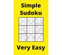 Yellow Simple Sudoku Book, 9x9 Puzzles, 300 Pages, 5x8, Very Easy
