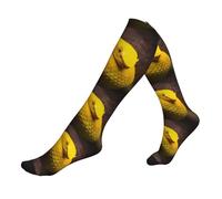 Yellow Snake fantasia elastico polpaccio 1 nero calze a compressione per arrampicata, escursionismo e ciclismo, 1 nero, Taglia unica