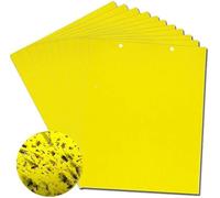 Yellow Sticky Fly, Fly Paper stickers, Sticky Fly Catchers dual-side trappole per insetti nematodi, Whiteflies, afidi, Leafminers, etc- (15,2 x 20,3 cm, fascette incluse) 20-pack
