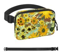 Yellow Sunflower-231 - Marsupio unisex, alla moda, sportivo, sottile, alla moda, per jogging, escursionismo, donna, uomo, multicolore, 4 x 23 x 15 cm, Multicolore, 1.5x9.0x5.9in/4x23x15cm