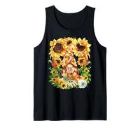 Yellow Sunflower Decor for Women Funny Thanksgiving GNOME Canotta