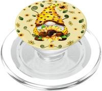 Yellow Sunflower Gnome For Garden Mom Cute Summer Pattern PopSockets PopGrip per MagSafe