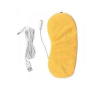 (Yellow) USB Heating Steam Eyeshade Sleeping Eye Mask Travel Rest Eyeshade Mask Eye Relax Anti Dark Circle Eye Patch Fatigue Relief