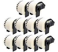 Yellow Yeti 10 Rotoli DK-22223 Etichette adesive continuo 50mm x 30,48m Nastri compatibili per Brother P-Touch QL-500 QL-570 QL-700 QL-710W QL-720NW QL-800 QL-810W QL-820NWB QL-1050 QL-1100 QL-1110NWB