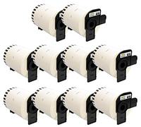 Yellow Yeti 10 Rotoli DK-22243 Etichette adesive continuo 102mm x 30,48m Nastri compatibili per Brother P-Touch QL-1050 QL-1050N QL-1060N QL-1100 QL-1110NWB