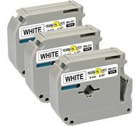 Yellow Yeti 3 Cassette M K221 MK221 MK-221BZ nero su bianco 9mm x 8m Nastri compatibili per Etichettatrici Brother P-Touch BB-4 PT-45 PT-55 PT-65 PT-70 PT-75 PT-80 PT-85 PT-90 PT-M95 PT-100 PT-110