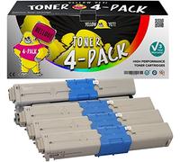 YELLOW YETI C301 C321 Kit 4 Toner compatibili per Oki C301 C301dn C321 C321dn MC332dn MC342dn MC342dnw MC342dw MC342w