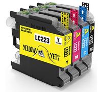 YELLOW YETI Sostituzione per Brother LC223 4 Cartucce d'Inchiostro compatibili con Brother DCP-J4120DW J562DW MFC-J5320DW MFC-J5620DW MFC-J4420DW MFC-J4620DW MFC-J4625DW MFC-J680DW MFC-J5720DW J480DW