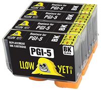 Yellow Yeti Sostituzione per Canon PGI-5 Cartucce d'Inchiostro compatibili con Canon PIXMA iP4200 iP4300 iP4500 iP5200 iP5200R iP5300 MP500 MP600 MP600R MP610 MP800 MP800R MP810 MP830 MX850