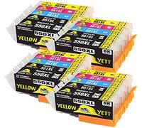 Yellow Yeti Sostituzione per Canon PGI-550XL CLI-551XL 20 Cartucce d'Inchiostro compatibili con Canon Pixma iP7250 MX925 MG6350 MG5450 MG5550 MG5650 MG6450 MG6650 MG7150 MG7750 iX6850 iP8750 MX725