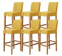 YellowBar - Coprisedia elasticizzati, lavabili, rimovibili, antipolvere, per sala da pranzo e bar, set da 6, perfetti per decorare la casa e il ristorante