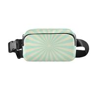 Yellowish Green Ray - Marsupio a tracolla alla moda per uomo e donna, piccola borsa da petto con cinghia regolabile per allenamento, corsa, escursionismo, raggio verde giallastro, 1 size