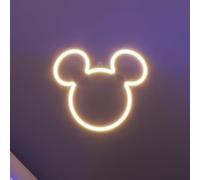 Yellowpop Insegne al neon per decorazione da parete, Disney Topolino (orecchie), luci al neon a LED ad alta efficienza energetica per parete della camera da letto, facile da installare, cartello al