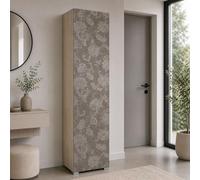 Yellowshop - Armadio Colonna Multiuso Salvaspazio con 7 Ripiani regolabili - Mobile Alto a 1 Anta per Cucina, Bagno, Ingresso o Lavanderia - Made in Italy diversi colori (Olmo/Fiore)