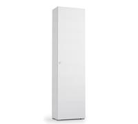 Yellowshop - Armadio Colonna Multiuso Salvaspazio con 7 Ripiani regolabili - Mobile Alto a 1 Anta per Cucina, Bagno, Ingresso o Lavanderia - Made in Italy diversi colori (Bianco)