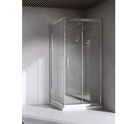 Yellowshop | Box Cabina Doccia Bagno Quadrato, Dimensioni: 75X75 cm, Cristallo 6mm : Trasparente