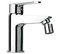 Yellowshop - Miscelatore Bidet Cromato Mod. Baci Rubinetto Bagno Scarico Automatico 1"1/4 Con Flex Inox Piletta Sanitari