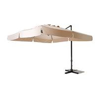 Yellowshop Ombrellone da Giardino GARDA, Decentrato, Beige, 3x3 m