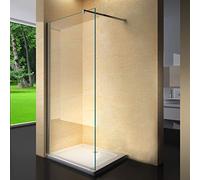 Yellowshop - Parete Doccia Fissa Walk In Cristallo 8 MM Trasparente O Puntinato Opaco Box Cabina Bagno Misure Cm 70 80 100 120 140 (Cm 70, TRASPARENTE)