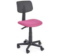 Yellowshop | Poltrona da ufficio senza braccioli ARTEMIS - Sedia ergonomica girevole regolabile per scrivania studio o ufficio - Nero e Rosa