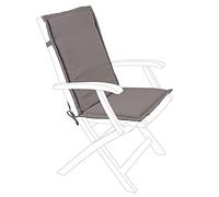 Yellowshop POLY180, Set 6 Cuscini, con Schienale, per Sedia Giardino, Sfoderabili, cm 45(L) x94(H) x3(P), Bordeaux, Choco Naturale, Verde Scuro (Choco)