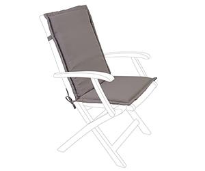 Yellowshop POLY180, Set 6 Cuscini, con Schienale, per Sedia Giardino, Sfoderabili, cm 45(L) x94(H) x3(P), Bordeaux, Choco Naturale, Verde Scuro (Choco)