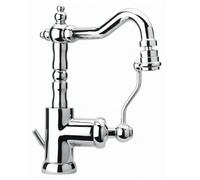 Yellowshop - Rubinetteria bagno vintage stile classico cromato, Miscelatore lavabo, bidet, doccia e vasca, Serie DUKE in ottone, leva laterale, design retrò (Bidet)