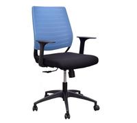 Yellowshop | Sedia da Scrivania Girevole SIRIO - con Schienale Ergonomico in Textilene, Altezza Regolabile Comfort Extra per Studio e Ufficio Blu