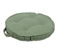 Yellowshop - Set 4 Cuscini Rotondi o Quadrati per Sedia Ø 40 x h4 cm, Imbottito, e Confortevole, Con Maniglia, per Interni ed Esterni - Colori Beige, Cactus, Carbon e Denim blu (Cactus, Rotondo)