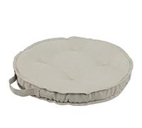 Yellowshop - Set 4 Cuscini Rotondi o Quadrati per Sedia Ø 40 x h4 cm, Imbottito, e Confortevole, Con Maniglia, per Interni ed Esterni - Colori Beige, Cactus, Carbon e Denim blu (Beige, Rotondo)