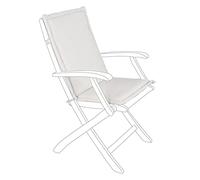 Yellowshop - Set di 6 Cuscini Noemi con schienale per Sedie da Giardino, Sfoderabili e lacci per il fissaggio - Comfort ed Eleganza per i Tuoi Spazi Esterni, Vari Colori (Naturale)