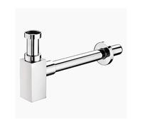 Yellowshop | Sifone di scarico universale QUADRATO cromato in ottone per lavabo, regolazione 130/300mm