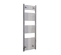 Yellowshop. - Termoarredo Scaldasalviette Calorifero Radiatore Curvo Bianco e Cromato Bagno Modello Fast (Cromato, 60 x 70 (interasse 55))