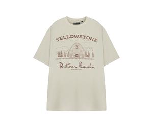 Yellowstone Beige Barn T-shirt a maniche corte Uomini