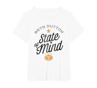 Yellowstone Beth Dutton Stato d'animo Maglietta, Donna Plus-Size, Bianco, 2X
