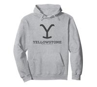 Yellowstone Big Chest Distressed Logo Felpa con Cappuccio