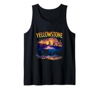 Yellowstone Bison Silhouette Grand Prismatic Spring Canotta