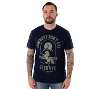 Yellowstone Blu Cowboys Don't Say Goodbye T-shirt a maniche corte Uomini