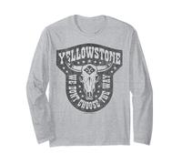 Yellowstone DISTRESSED Non scegliamo il modo in cui il teschio di mucca Maglia a Manica