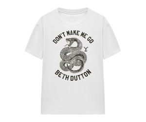 Yellowstone Don't Make Me Go Beth Dutton Maglietta Donna (TV28463)