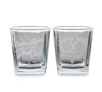 Yellowstone Dutton Ranch 9-Ounce Mini Rocks Occhiali Set Di 2