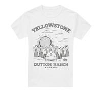 Yellowstone Dutton Ranch Maglietta Alba Uomo (TV5695)