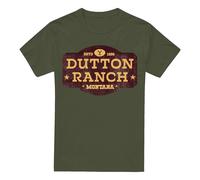 Yellowstone Dutton Ranch Maglietta Effetto invecchiato Uomo (TV13406)