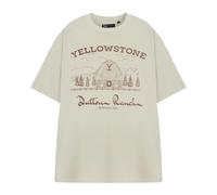 Yellowstone Dutton Ranch Maglietta Fienile Maniche Corte Uomo (NS8867)