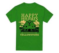 Yellowstone Happy Holidays Maglietta Natale Uomo (TV13427)