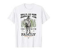 Yellowstone Head Of The Family Dutton Ranch Big Chest Logo Maglietta