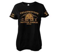 Yellowstone Licenza Ufficiale Barn Donna Maglietta (Nero), Medium